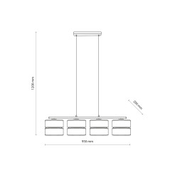 DORMA WOOD JUTA LAMPA WISZĄCA 4XE27 11789