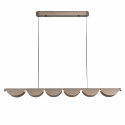 Lampa wisząca  LINE 143 cm - LED, szary szczotkowany, falista forma ST-3602-6-LONG