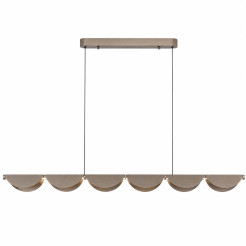 Lampa wisząca  LINE 143 cm - LED, szary szczotkowany, falista forma ST-3602-6-LONG
