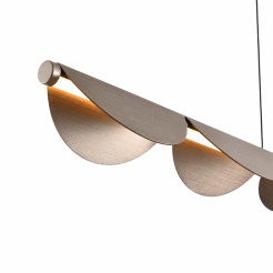 Lampa wisząca  LINE 143 cm - LED, szary szczotkowany, falista forma ST-3602-6-LONG