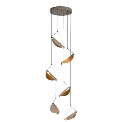 Lampa wisząca -6 – kaskadowa ledowa, szary szczotkowany 240 cm ST-3602A-6