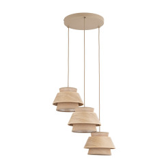 KALUM WOOD LAMPA WISZĄCA 3XE27 KOŁO 11808