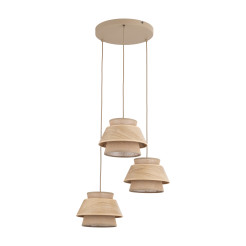 KALUM WOOD LAMPA WISZĄCA 3XE27 KOŁO 11808
