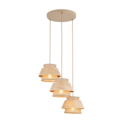 KALUM WOOD LAMPA WISZĄCA 3XE27 KOŁO 11808