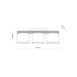 VIGA SHADE SOSNA LAMPA SUFITOWA 3XE27 11880
