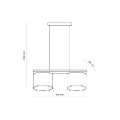 VIGA SHADE SOSNA LAMPA WISZĄCA 2XE27 11881