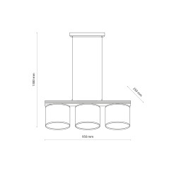 VIGA SHADE SOSNA LAMPA WISZĄCA 3XE27 11882