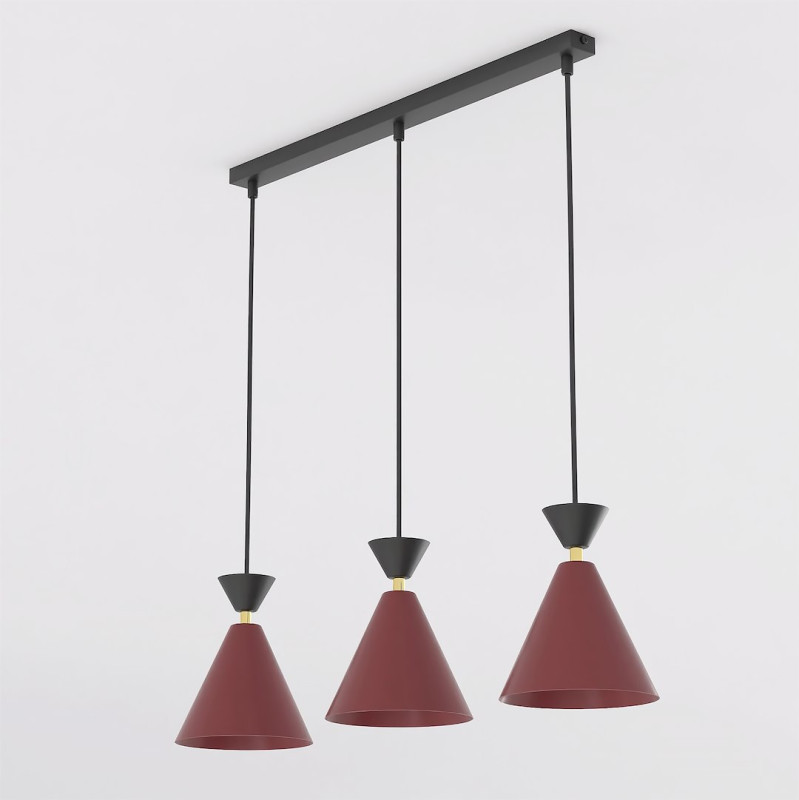 3 BURGUNDY BLACK 1740/3