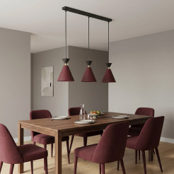 3 BURGUNDY BLACK 1740/3