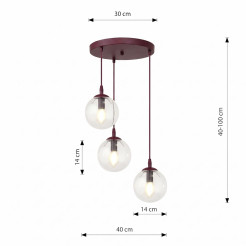 3PREM BURGUNDY TRANSPARENT 1788/3PREM