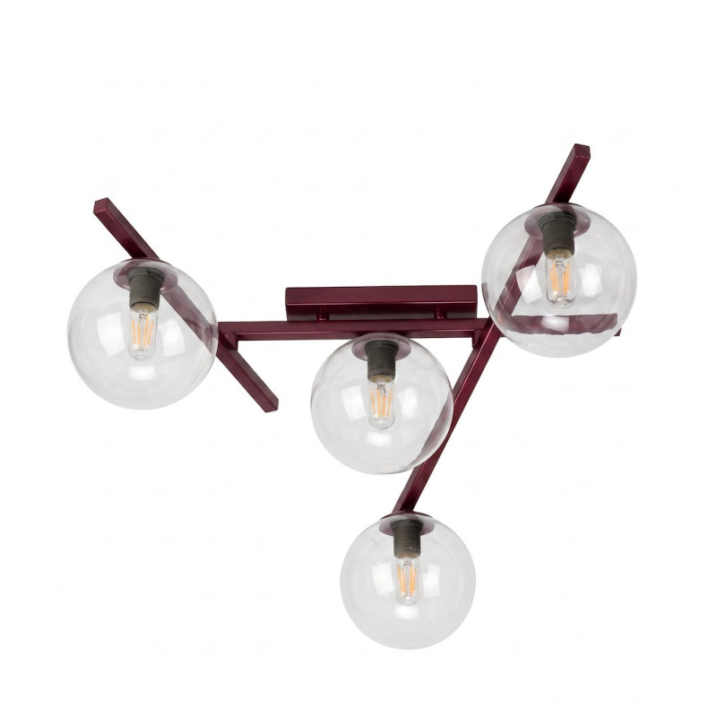 4 BURGUNDY TRANSPARENT 1796/4