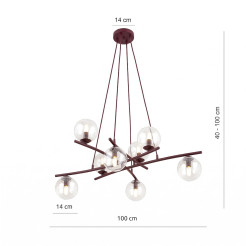 8 BURGUNDY TRANSPARENT 1800/8