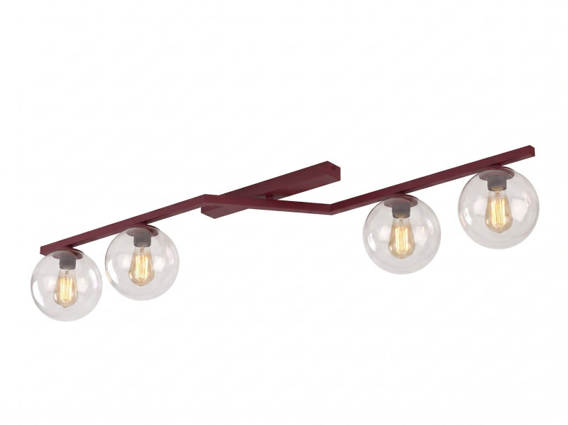 4 BURGUNDY TRANSPARENT 1804/4