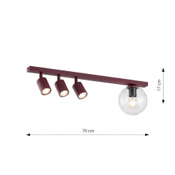 4 BURGUNDY TRANSPARENT 1817/4
