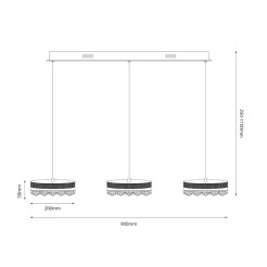 Lampa wisząca PRECIOSA 60W LED ML1894