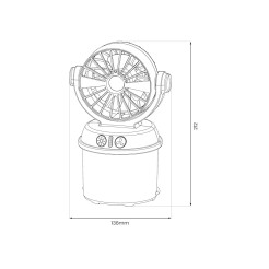 Lampka Solarna Vent 6W 3000K + 6500K EKO2486
