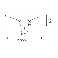 Lampa Solarna Patio 20W 2100lm 3000/4000K 40cm EKO2777