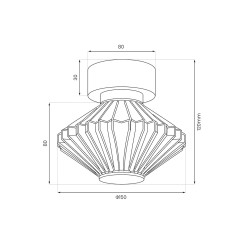 Lampa sufitowa / kinkiet Padre Gold 6W LED ML2795