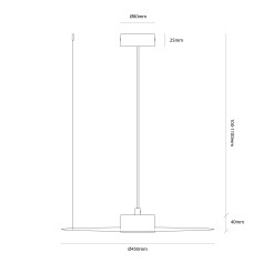 Lampa wisząca PIATTO Taupe 1xGX53 fi 450mm MLP2914