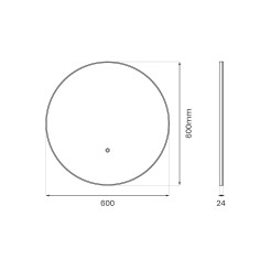 Lustro Riflesso fi 600mm 16W LED 3000K-4000K-6000K ML2823