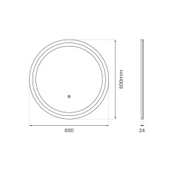 Lustro Laguna fi 600mm 16W LED 3000K-4000K-6000K ML2824