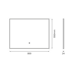 Lustro Wonder 600x800mm 20W LED 3000K-4000K-6000K ML2827
