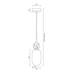 Lampa wisząca Crema 1xE14 MLP2812