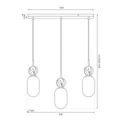Lampa wisząca Crema 3xE14 MLP2813