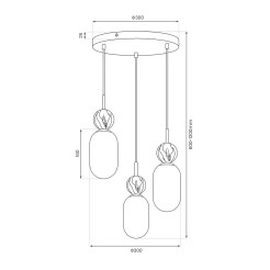 Lampa wisząca Crema (koło) 3xE14 MLP2814