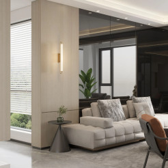 Kinkiet Margetia L LED IP 44 złoty WL0126-L
