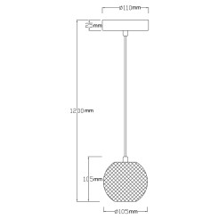 1 wisząca złota LP-2202/1P GD