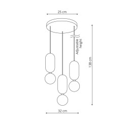 lampa wisząca 3xG9 LP-0730/3P