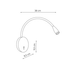 Kinkiet czarny LED LP-2107/1W BK
