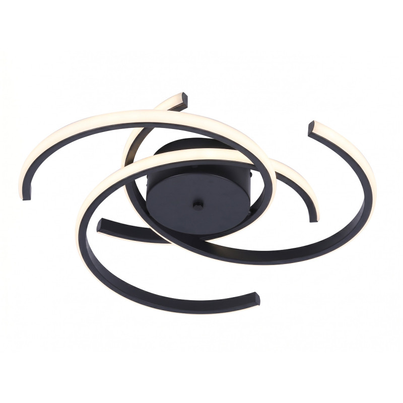 Plafon 51 cm czarny LED CCT LP-1255/1C 51 BK