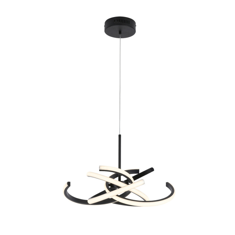 Lampa wisząca 48 cm czarna LED CCT LP-1225/1P 48 BK
