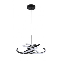 Lampa wisząca 48 cm czarna LED CCT LP-1225/1P 48 BK