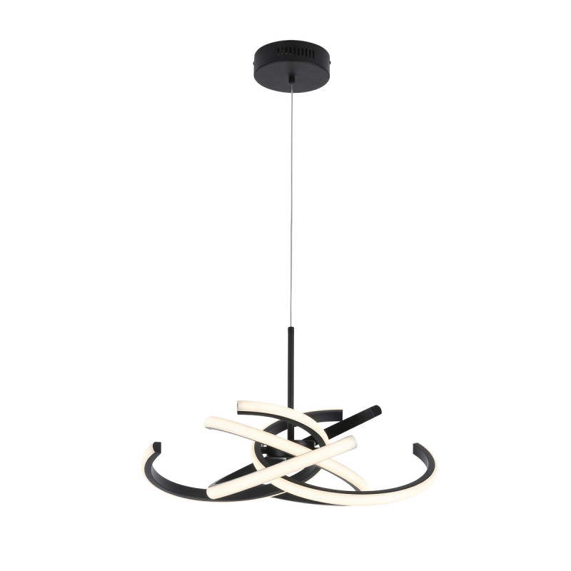 Lampa wisząca 58 cm czarna LED CCT LP-1225/1P 58 BK