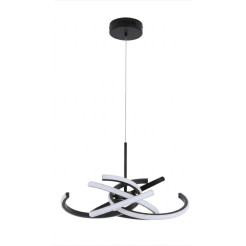 Lampa wisząca 58 cm czarna LED CCT LP-1225/1P 58 BK