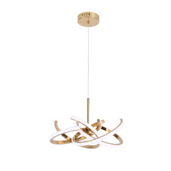 Lampa wisząca 58 cm złota LED CCT LP-1225/1P 58 GD