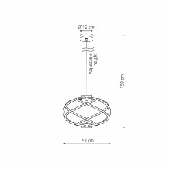 Lampa wisząca czarna LED CCT LP-1425/1P BK