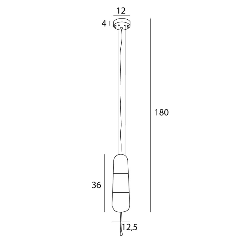 MAXLIGHT P0588 LAMPA WISZĄCA MAURI 1 TRANSPARENT GLASS