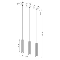 Lampa wisząca KARBON 3L złoty SL.1556