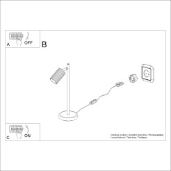 Lampa biurkowa KARBON złota SL.1567
