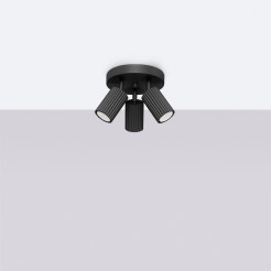 Plafon KARBON 3P czarny SL.1582