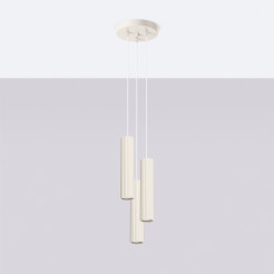 Lampa wisząca KARBON 3P beżowy SL.1595