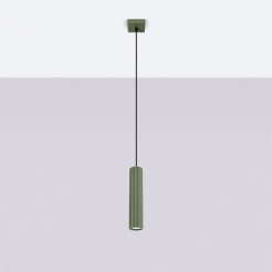 Lampa wisząca KARBON 1 zielony oliwkowy SL.1611