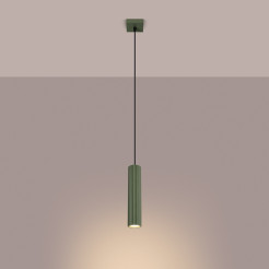 Lampa wisząca KARBON 1 zielony oliwkowy SL.1611
