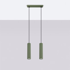 Lampa wisząca KARBON 2 zielona oliwka SL.1612