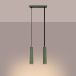 Lampa wisząca KARBON 2 zielona oliwka SL.1612