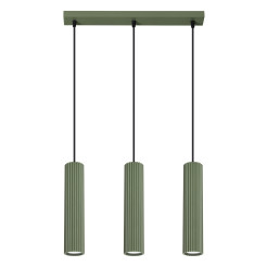 Lampa wisząca KARBON 3L zielona oliwka SL.1613